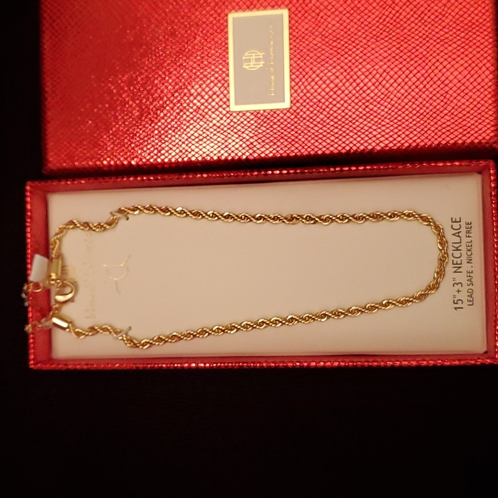 House of Harlow 1960 NECKLACE GOLD-TONE WITH GIFT BOX